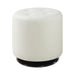 Bowman Round Upholstered Ottoman White - VIP FURNITURE (NJ)