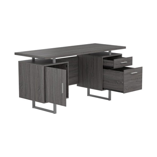 Lawtey Floating Top Office Desk Weathered Grey - VIP FURNITURE (NJ)