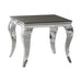 Luna Square End Table Chrome and Black - VIP FURNITURE (NJ)