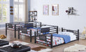 Rogen Twin Triple Bunk Bed Dark Bronze - VIP FURNITURE (NJ)