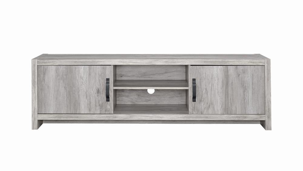 Burke 2-door TV Console Grey Driftwood - VIP FURNITURE (NJ)