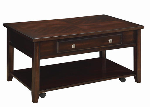 Bradford Rectangular Lift Top Coffee Table Walnut - VIP FURNITURE (NJ)