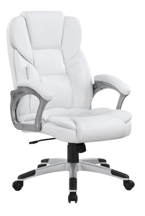 Kaffir Adjustable Height Office Chair White and Silver - VIP FURNITURE (NJ)