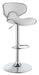 Edenton Upholstered Adjustable Height Bar Stools White and Chrome (Set of 2) - VIP FURNITURE (NJ)