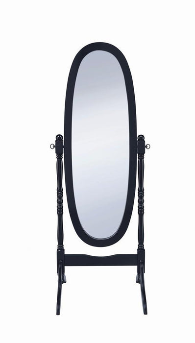 Foyet Oval Cheval Mirror Black - VIP FURNITURE (NJ)