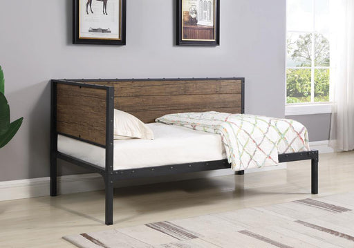 Getler Daybed Weathered Chestnut and Black - VIP FURNITURE (NJ)