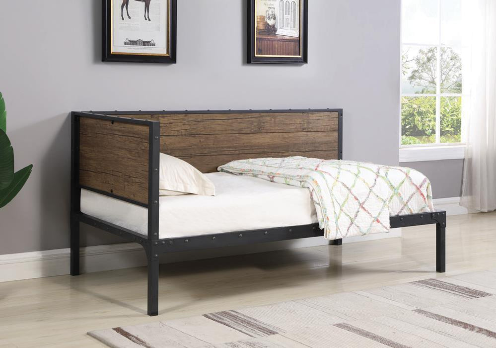 Getler Daybed Weathered Chestnut and Black - VIP FURNITURE (NJ)