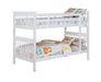 Chapman Twin Over Twin Bunk Bed White - VIP FURNITURE (NJ)
