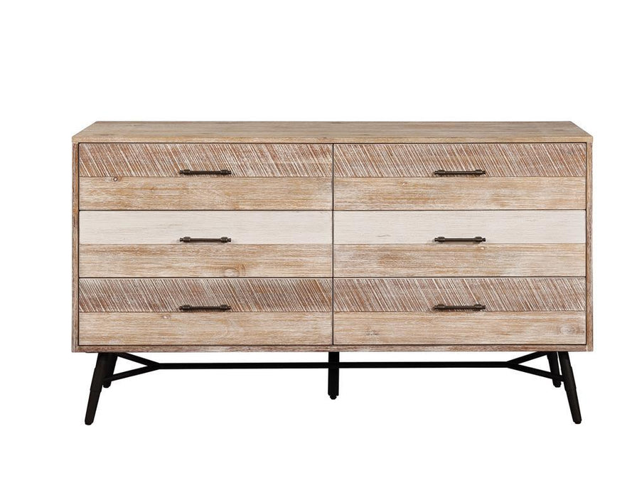 Marlow 6-drawer Dresser Rough Sawn Multi - VIP FURNITURE (NJ)