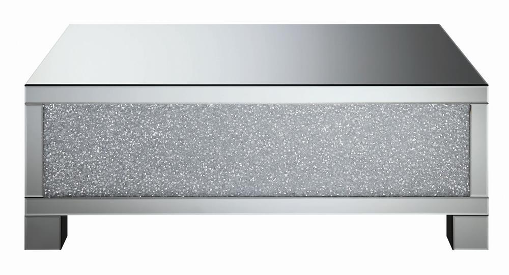 Gillian Rectangular Coffee Table Clear Mirror - VIP FURNITURE (NJ)