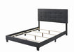 Mapes Tufted Upholstered Eastern King Bed Charcoal - VIP FURNITURE (NJ)