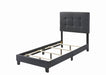 Mapes Tufted Upholstered Twin Bed Charcoal - VIP FURNITURE (NJ)