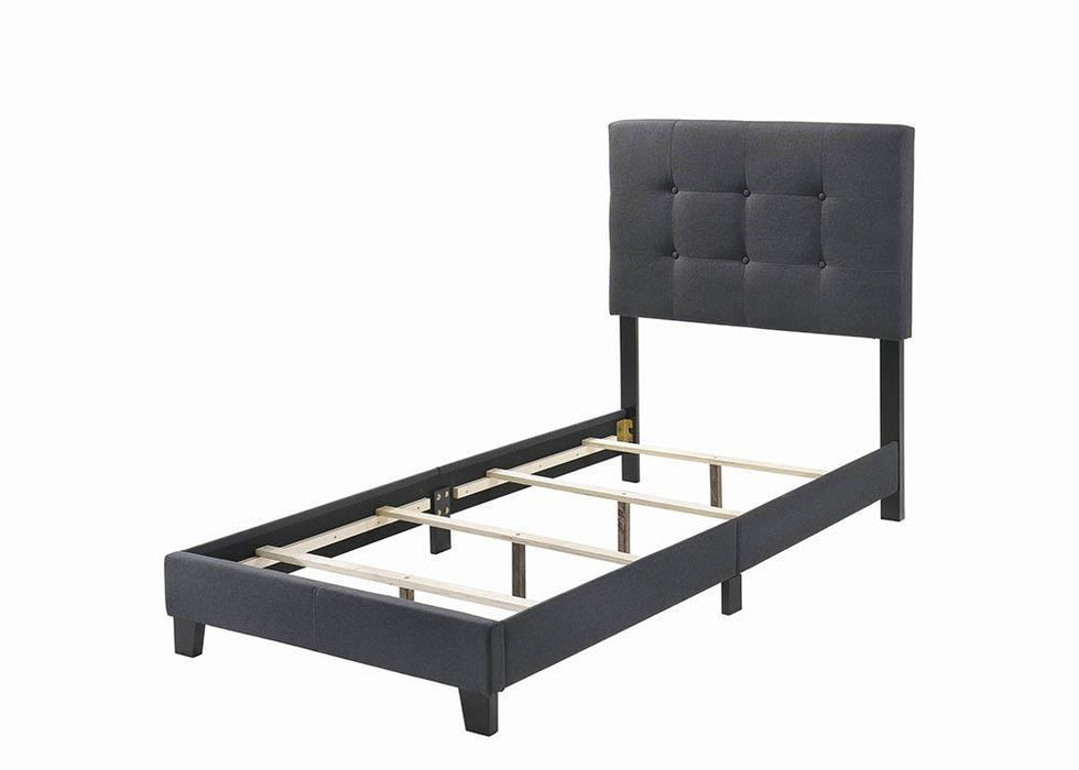 Mapes Tufted Upholstered Twin Bed Charcoal - VIP FURNITURE (NJ)