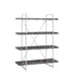 Grimma 4-shelf Bookcase Rustic Grey Herringbone - VIP FURNITURE (NJ)
