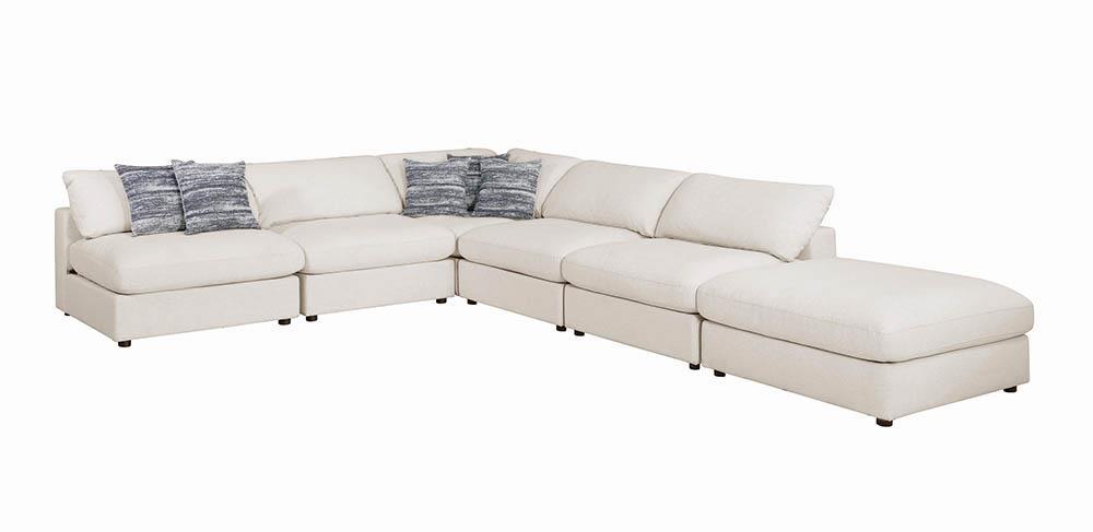 Serene Upholstered Rectangular Ottoman Beige - VIP FURNITURE (NJ)