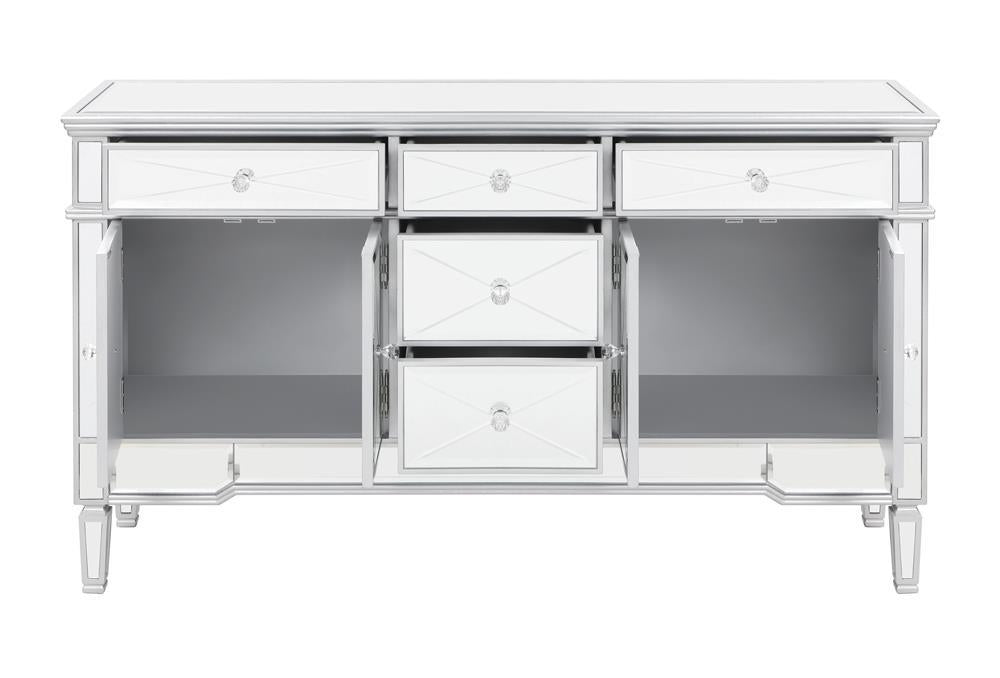 Duchess 5-drawer Accent Cabinet Silver - VIP FURNITURE (NJ)
