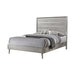 Ramon Eastern King Panel Bed Metallic Sterling - VIP FURNITURE (NJ)