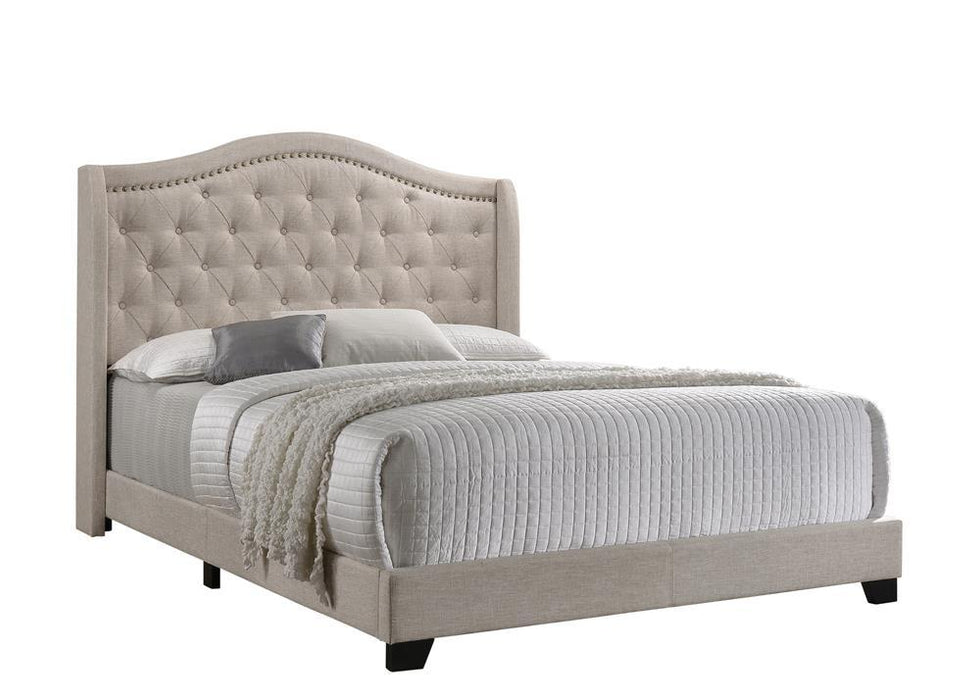 Sonoma Camel Back Eastern King Bed Beige - VIP FURNITURE (NJ)