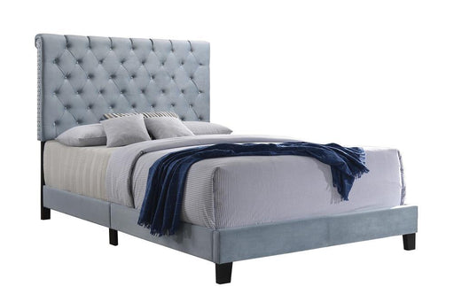 Warner Queen Upholstered Bed Slate Blue - VIP FURNITURE (NJ)