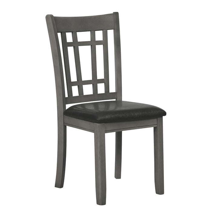 Lavon Padded Dining Side Chairs Medium Grey and Black (Set of 2) - VIP FURNITURE (NJ)