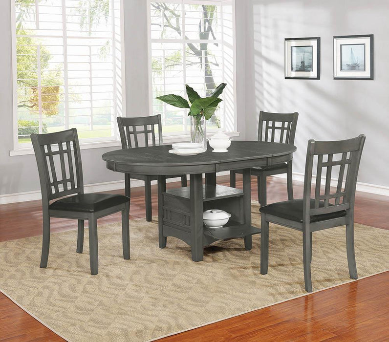 Lavon Dining Table with Storage Medium Grey - VIP FURNITURE (NJ)