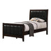 Carlton Twin Upholstered Panel Bed Cappuccino and Black - VIP FURNITURE (NJ)
