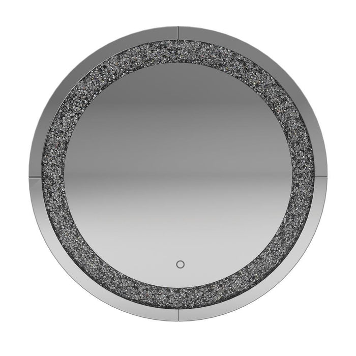 Landar Round Wall Mirror Silver - VIP FURNITURE (NJ)