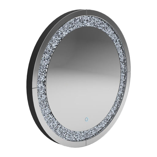 Landar Round Wall Mirror Silver - VIP FURNITURE (NJ)
