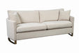 Corliss Upholstered Arched Arms Sofa Beige - VIP FURNITURE (NJ)