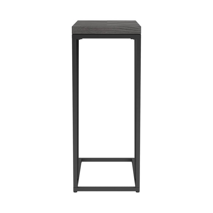 Sergio Chevron Rectangular Accent Table Rustic Grey - VIP FURNITURE (NJ)