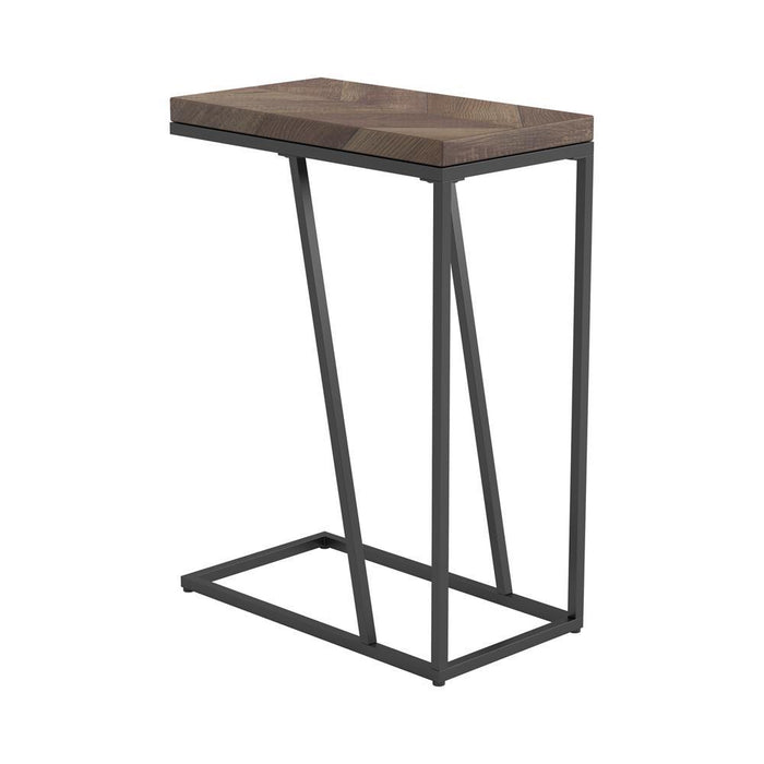 Sergio Chevron Rectangular Accent Table Tobacco - VIP FURNITURE (NJ)