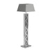 Carmen Geometric Base Floor Lamp Silver - VIP FURNITURE (NJ)