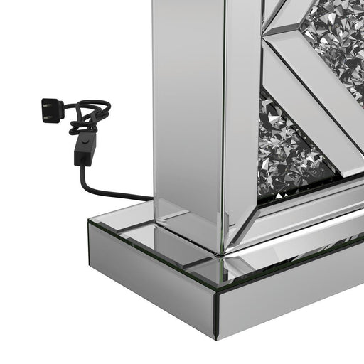 Carmen Geometric Base Table Lamp Silver - VIP FURNITURE (NJ)