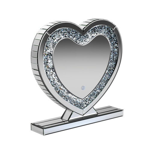 Euston Heart Shape Table Mirror Silver - VIP FURNITURE (NJ)