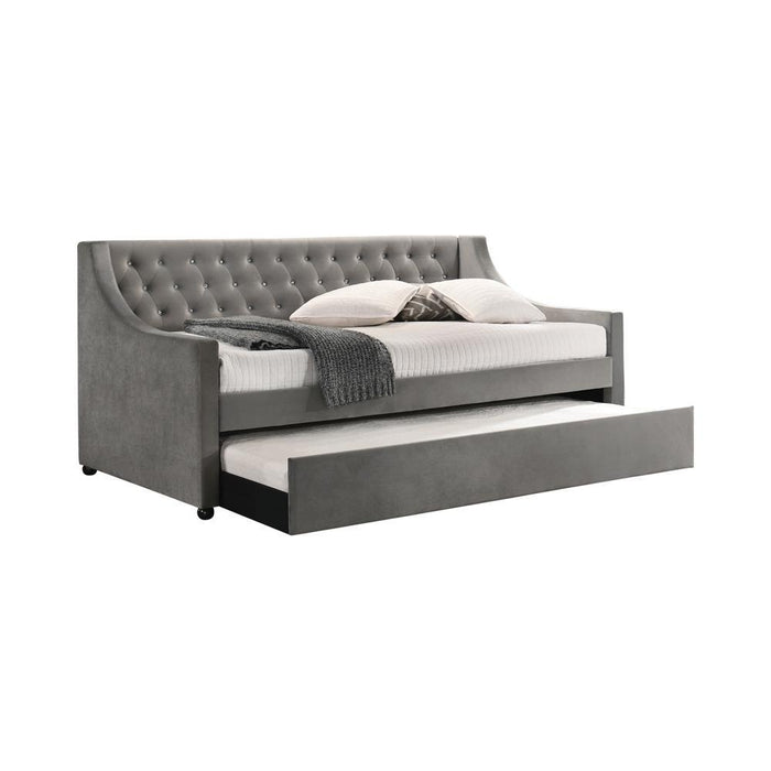 Chatsboro Twin Upholstered Daybed with Trundle Grey - VIP FURNITURE (NJ)