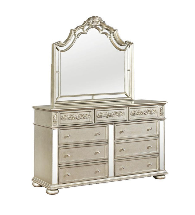 Heidi 9-drawer Dresser Metallic Platinum - VIP FURNITURE (NJ)