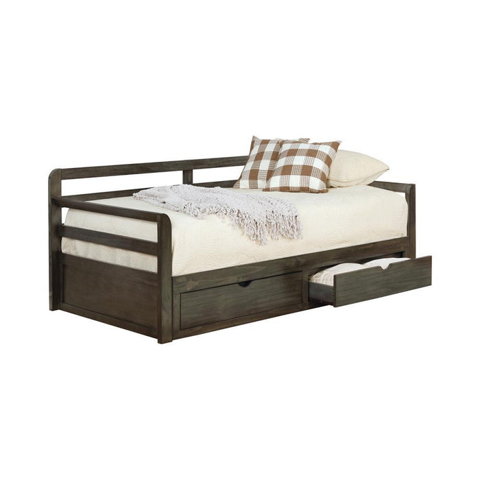Sorrento 2-drawer Twin XL Daybed with Extension Trundle Grey - VIP FURNITURE (NJ)