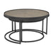 Rodrigo 2-piece Round Nesting Tables Weathered Elm - VIP FURNITURE (NJ)