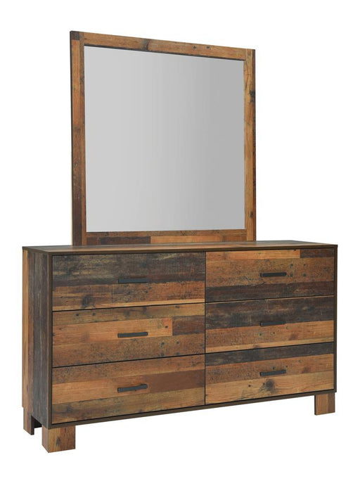 Sidney Square Dresser Mirror Rustic Pine - VIP FURNITURE (NJ)