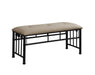 Livingston Upholstered Bench Brown and Dark Bronze - VIP FURNITURE (NJ)
