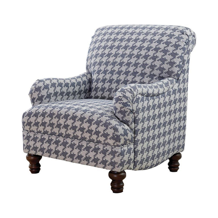 Glenn Recessed Arms Accent Chair Blue - VIP FURNITURE (NJ)