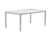 Athena Rectangle Dining Table with Marble Top Chrome - VIP FURNITURE (NJ)