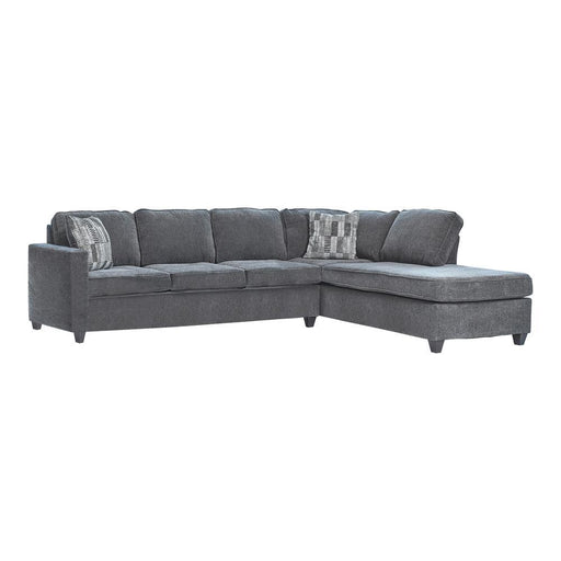 Mccord 2-piece Cushion Back Sectional Dark Grey - VIP FURNITURE (NJ)