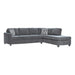 Mccord 2-piece Cushion Back Sectional Dark Grey - VIP FURNITURE (NJ)