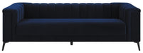 Chalet Tuxedo Arm Sofa Blue - VIP FURNITURE (NJ)