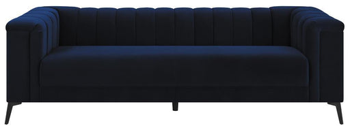 Chalet Tuxedo Arm Sofa Blue - VIP FURNITURE (NJ)