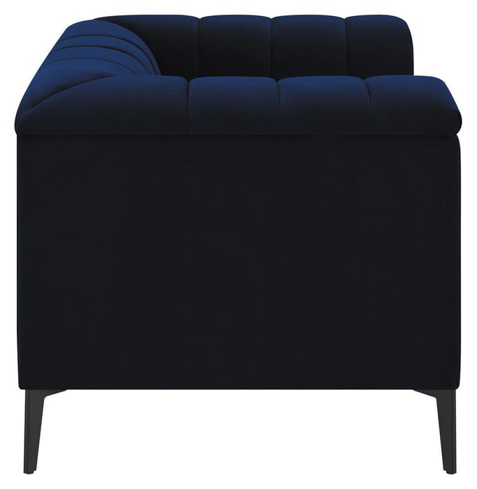 Chalet Tuxedo Arm Chair Blue - VIP FURNITURE (NJ)