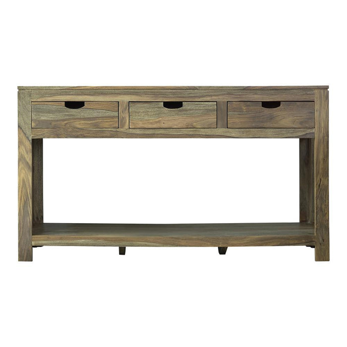 Esther 3-drawer Storage Console Table Natural Sheesham - VIP FURNITURE (NJ)