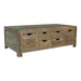 Esther 6-drawer Storage Coffee Table Natural Sheesham - VIP FURNITURE (NJ)