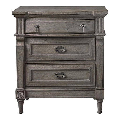 Alderwood 3-drawer Nightstand French Grey - VIP FURNITURE (NJ)